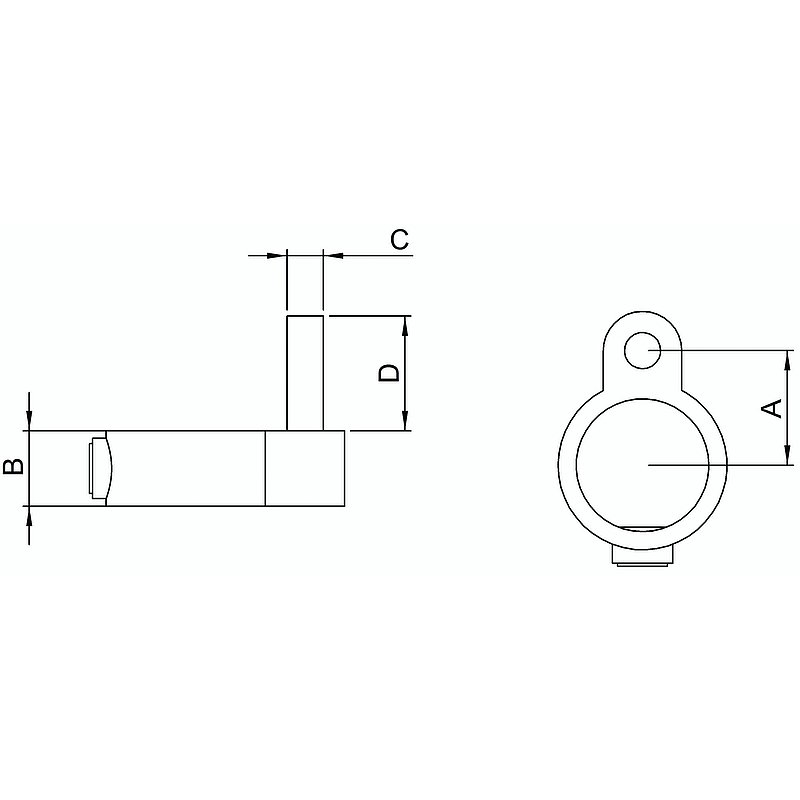 Stellringzapfen, für Rohr Ø 48,3mm
Zapfen 12mm