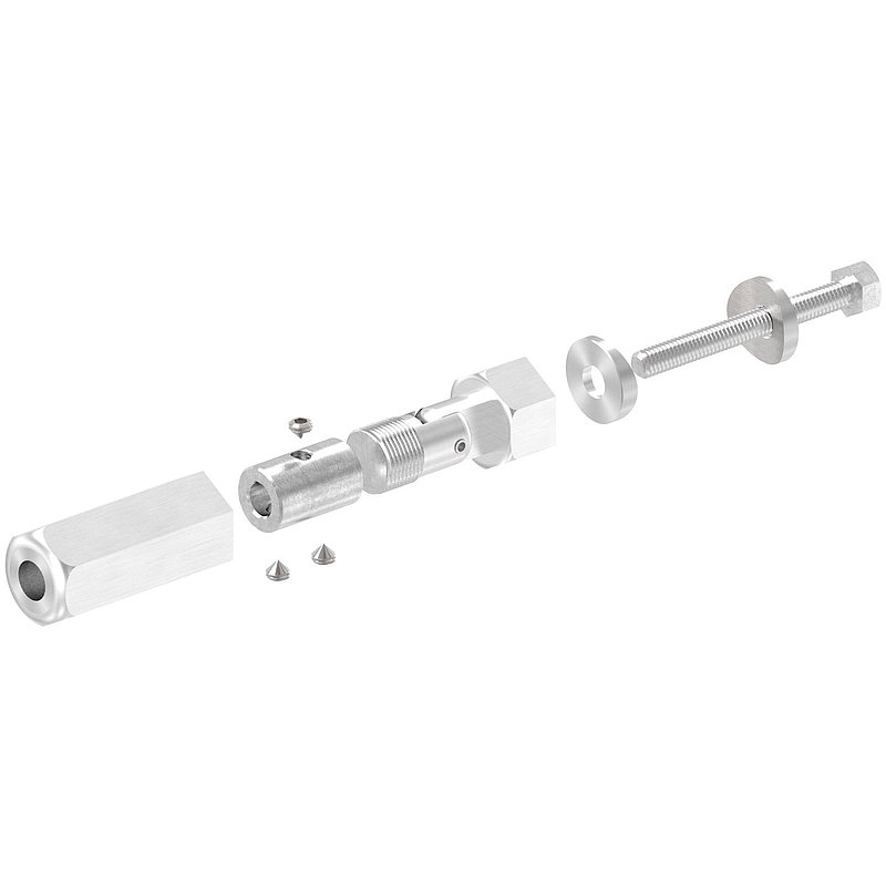 Gewindeterminal zur Selbstmontage, Seil 6mm, V2A