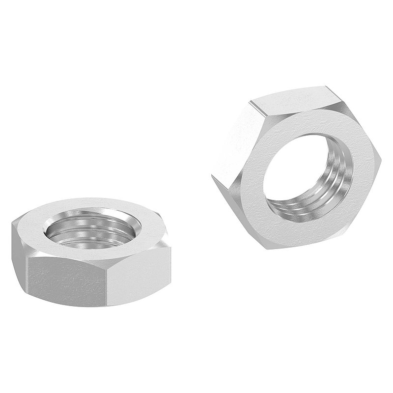 Sechskantmutter M10, flache Form, A2