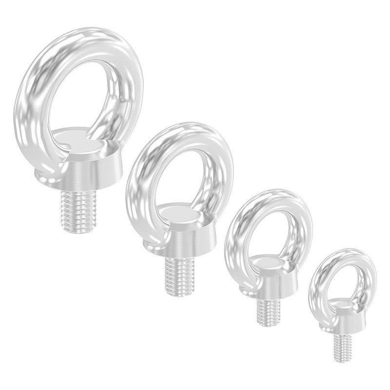 Anneau de levage fileté M8 DIN 580, fer rond : Ø 8mm, V4A
