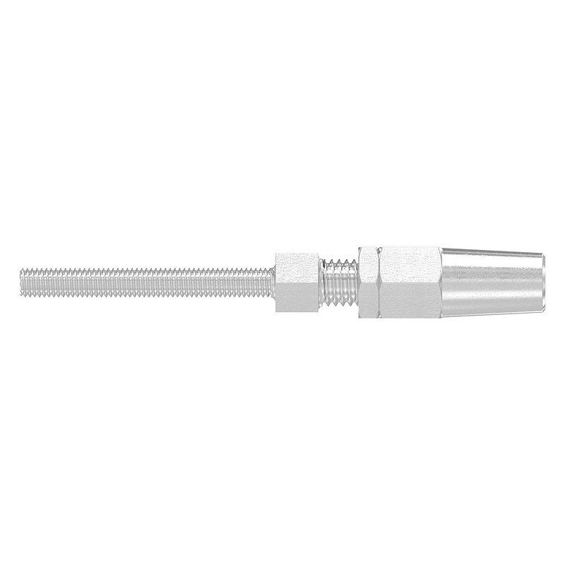 threaded terminal for self-assembly for cable Ø 3mm and M5 thread, AISI316