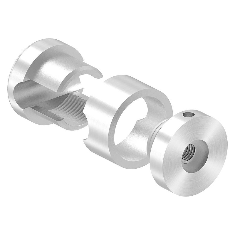 Brenk base holder for rods Ø 10mm, ALU