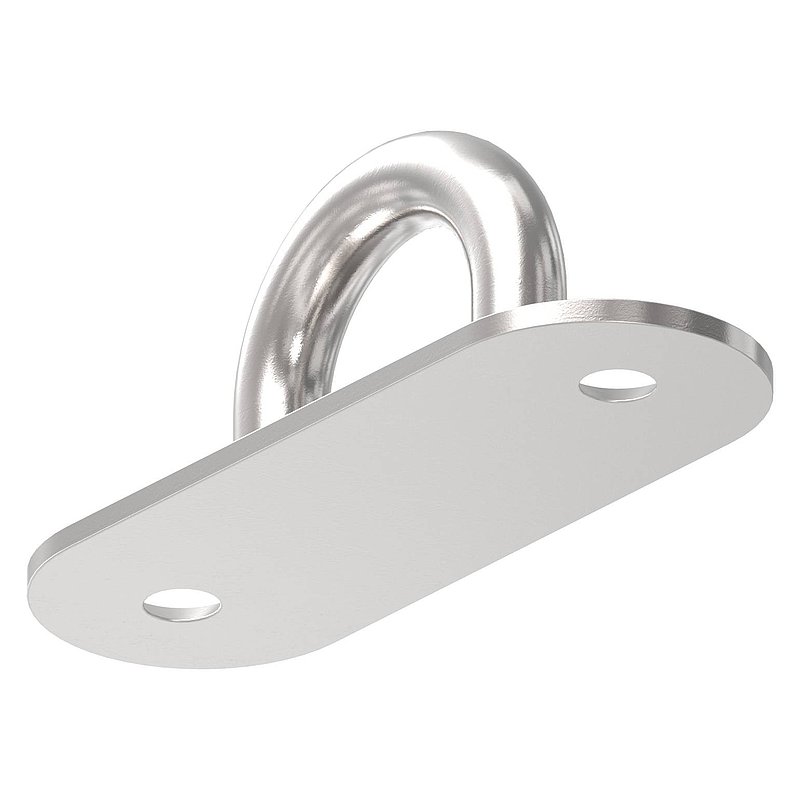 Oeillet de fixation avec plaque ovale V4A