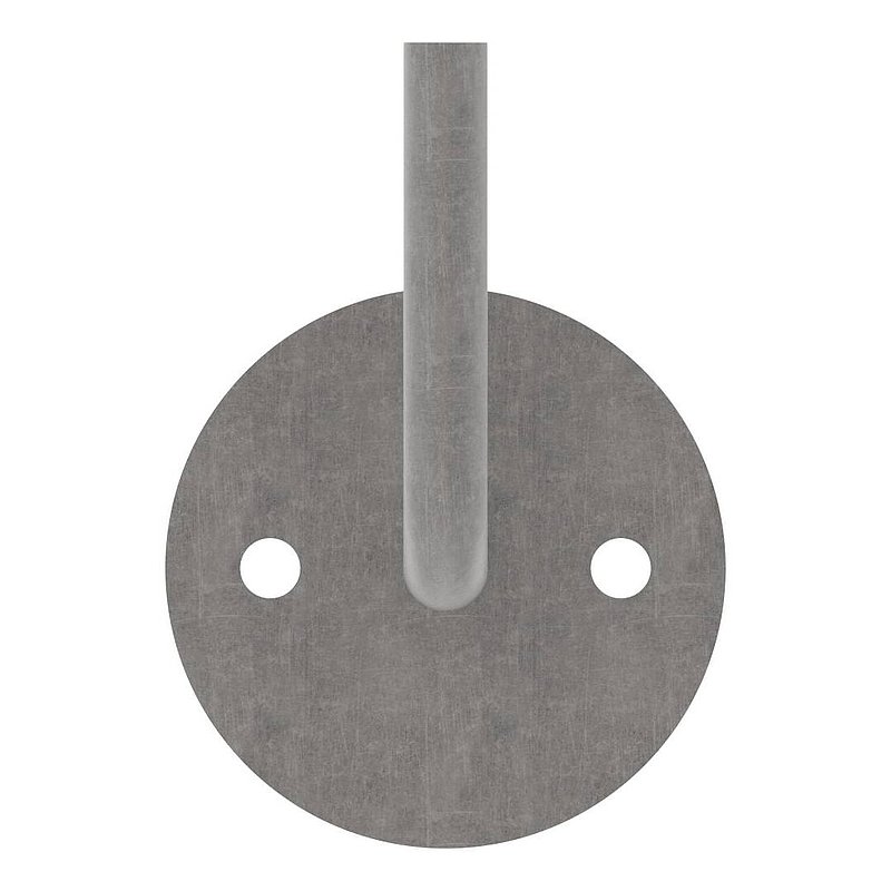 Handlaufträger mit Ronde flach, 80x6mm, Bügel Ø 12mm