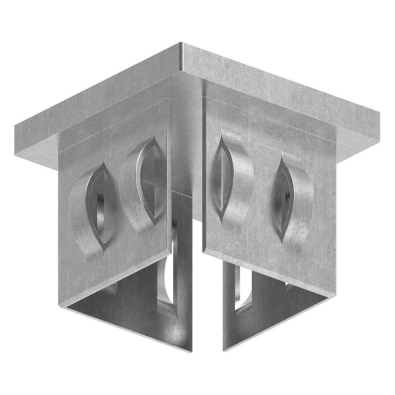 Stahleinschlagkappe, für Quadratrohr 40x40mm