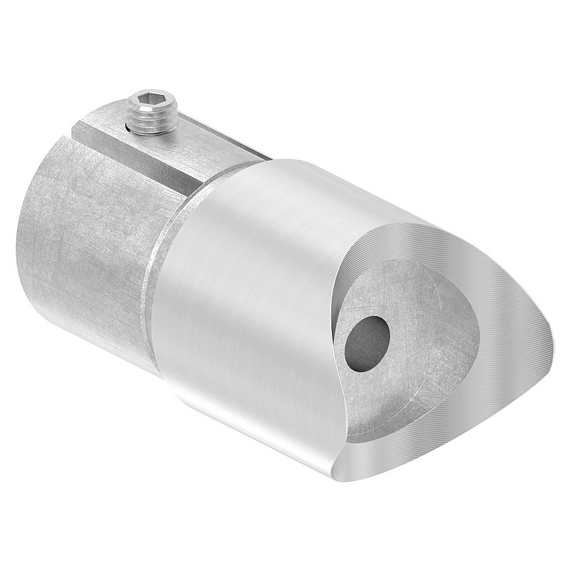 Anschlussstück 90°, Anschluss oben: 42,4mm, V2A