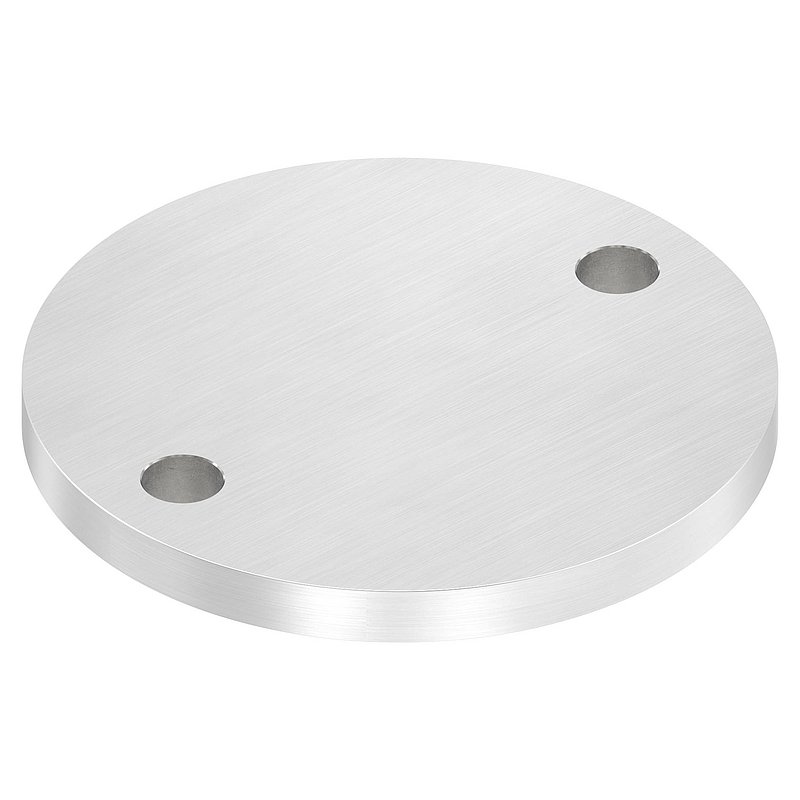 Plaque d'ancrage Ø 120x10mm, avec ponçage longitudinal, V2A