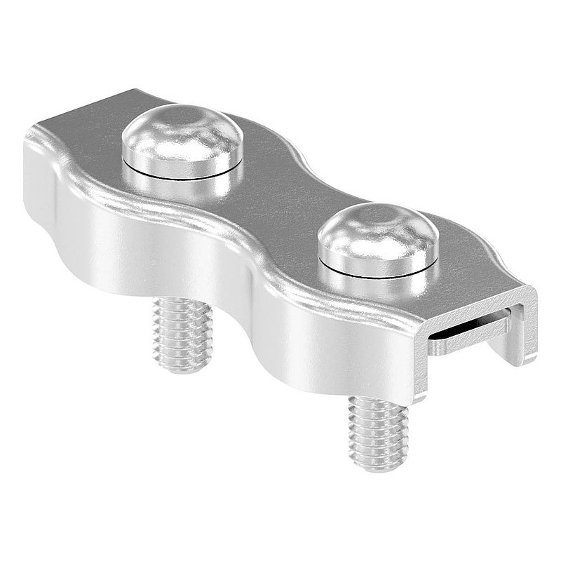 Duplexklemmen für Seil 6mm, V4A