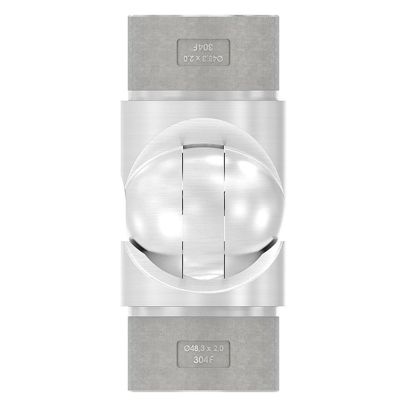Gelenkstück hohl für Kabel, für Rohr 48,3x2,0mm, V2A
