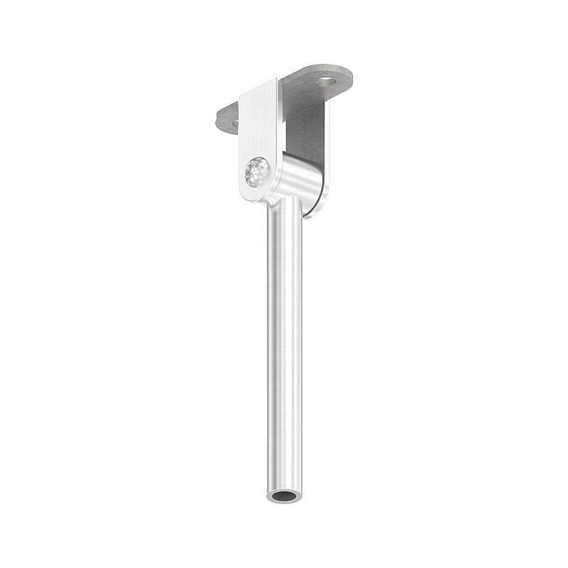 Goupille avec plaque de raccordement et articulation pour main courante LED, V2A