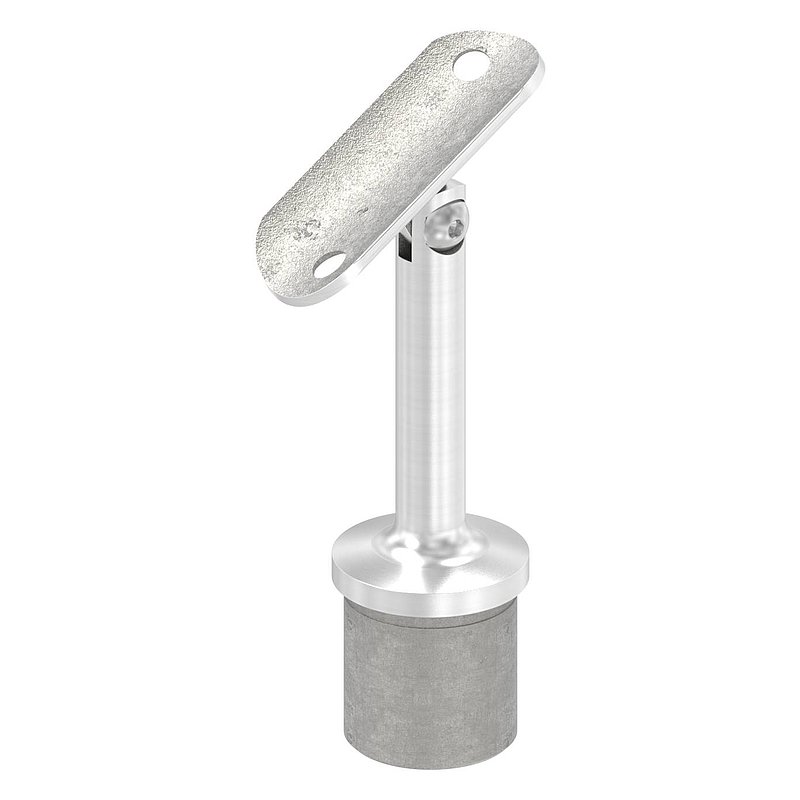 Rohrabschlussstopfen mit Gelenk und Platte, für 33,7x2,0mm, V2A