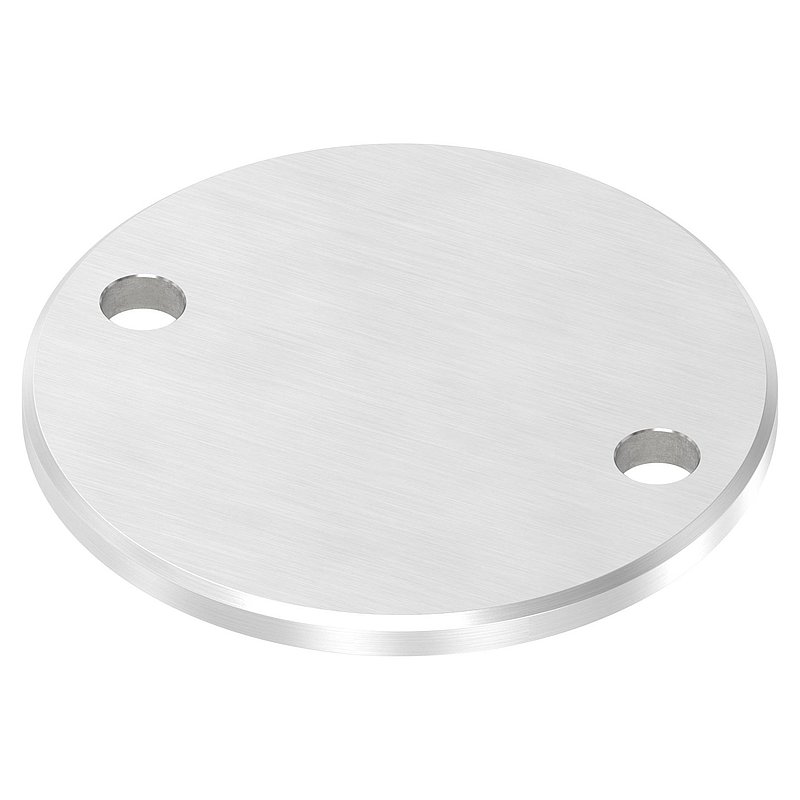 Ankerplatte Ø 100x6mm, mit Längsschliff und Fase, V2A