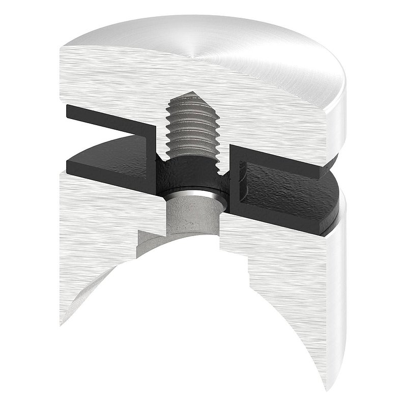 Point de fixation 40mm, jonction: 42,4mm, V2A