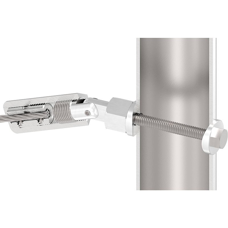 Gewindeterminal zur Selbstmontage, Seil 4mm, V2A