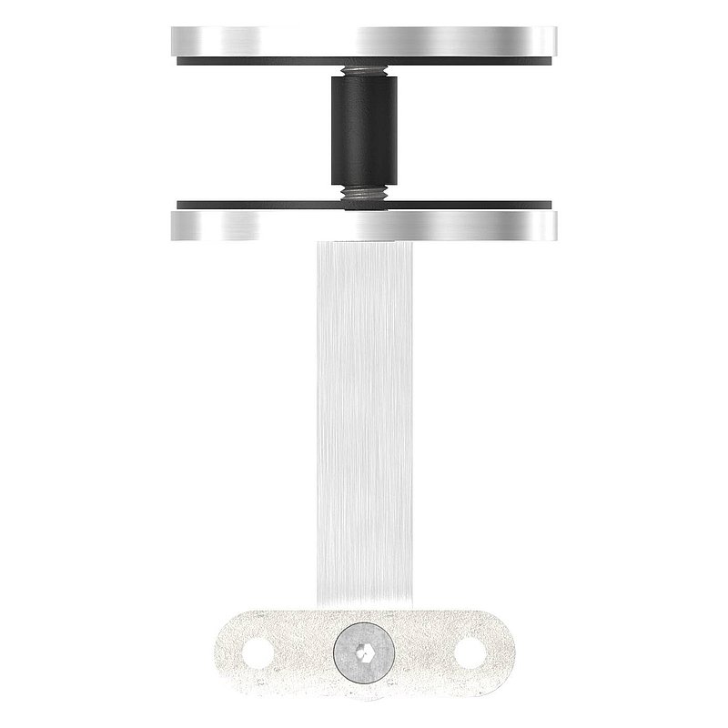 Sensa Design 2, for tube 42.4mm, for mounting on glass, AISI304