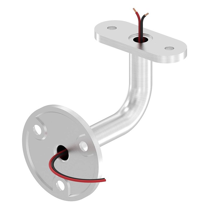 Handlaufhalter mit Kabeldurchführung für LED Handläufe, V2A