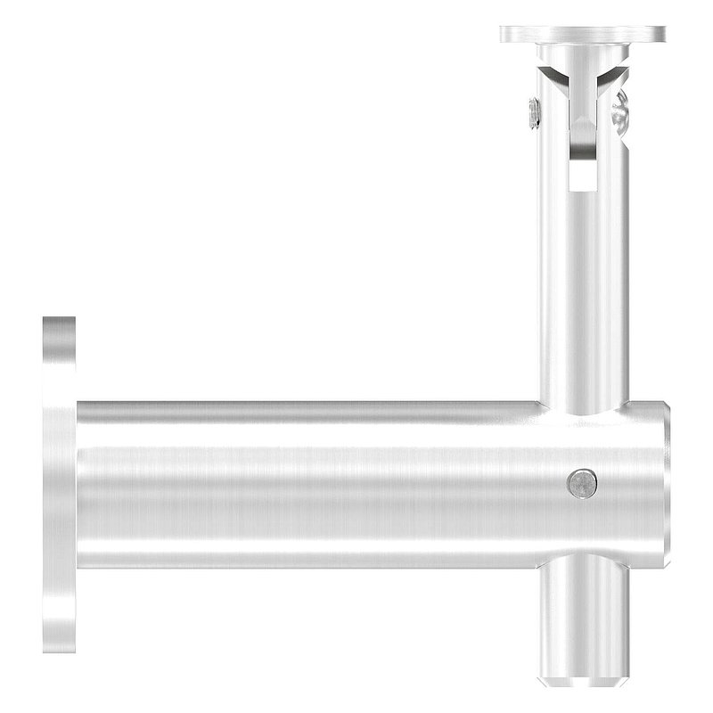 Support mural de main-courante avec articulation, plaque de fixation plate, V2A