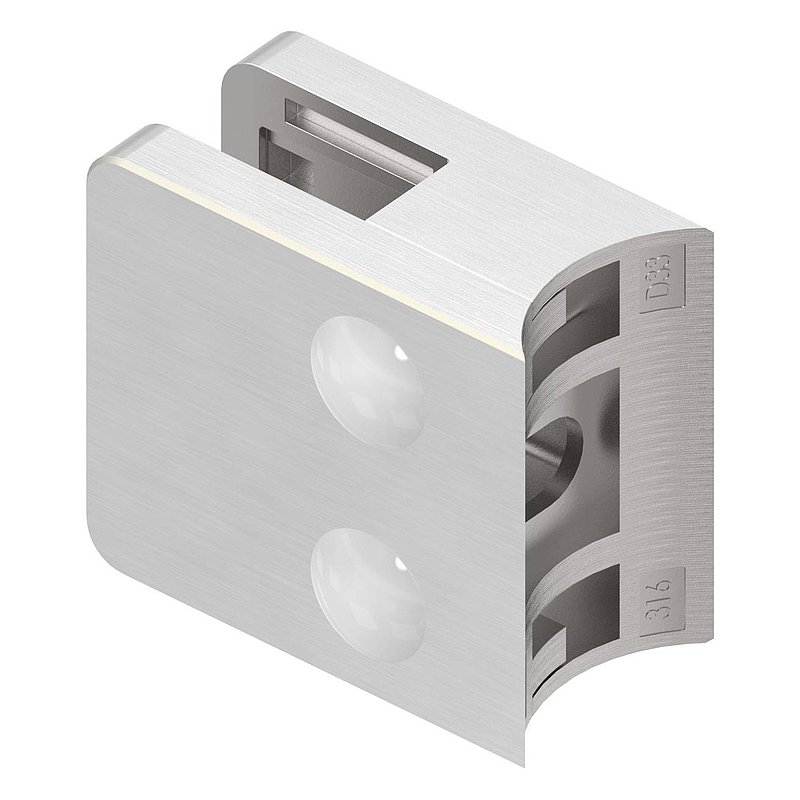 Glass clamp Mod. 31, connection: 33.7mm, AISI316