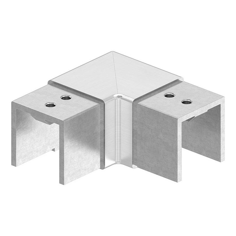 Eckbogen, horizontal, für Nutrohr 40x40mm, V4A