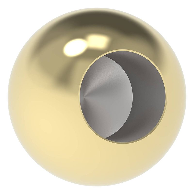 Brass ball Ø 25mm with blind hole 12.2mm