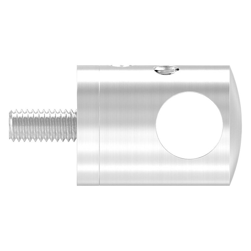 Querstabhalter zum Stoßen für geraden Anschluss, 12,2mm Bohrung, V2A