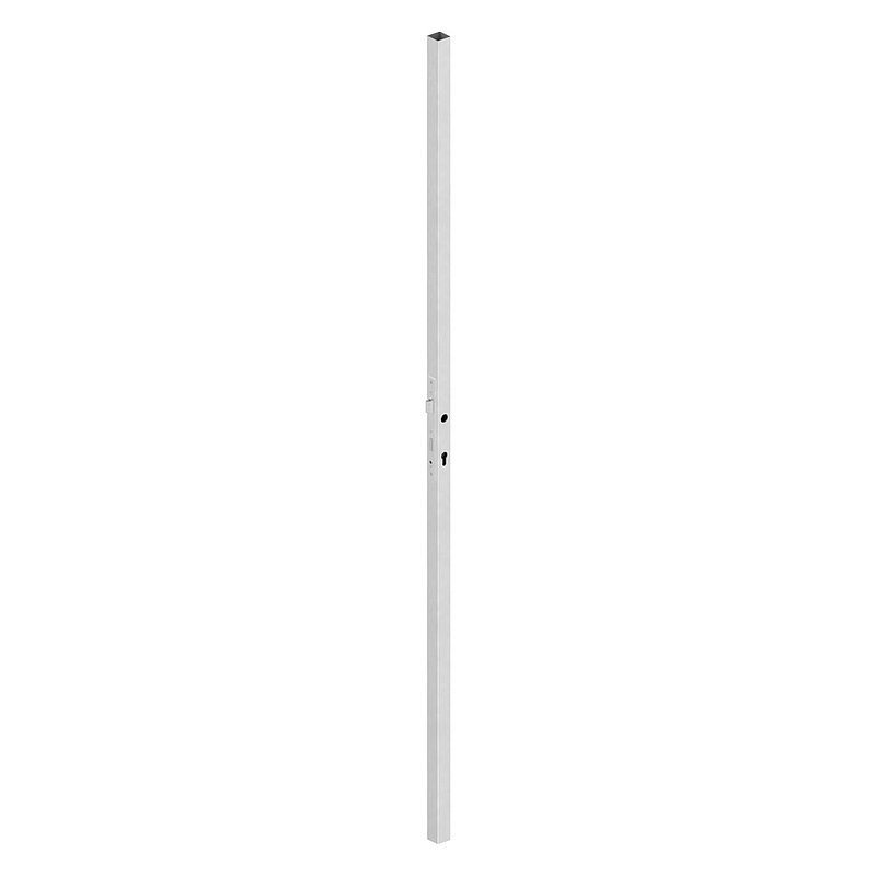 Lock tube incl. lock with 92 mm spacing, 40x40x2.0 smooth, 2000 mm, AISI304