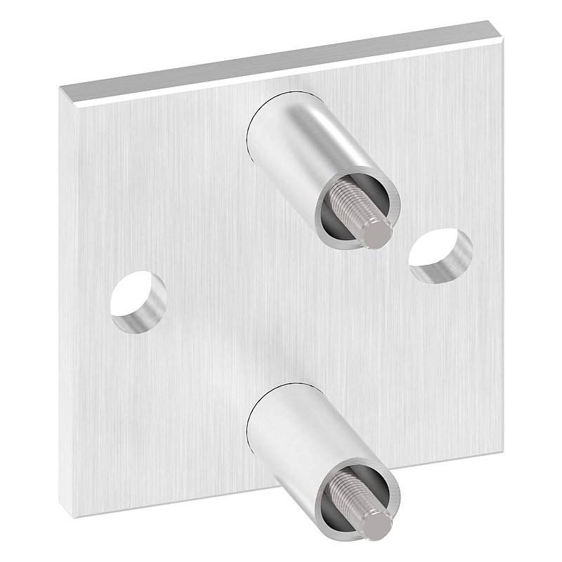 Wandbefestigung für Geländerpfosten 42,4mm, V2A