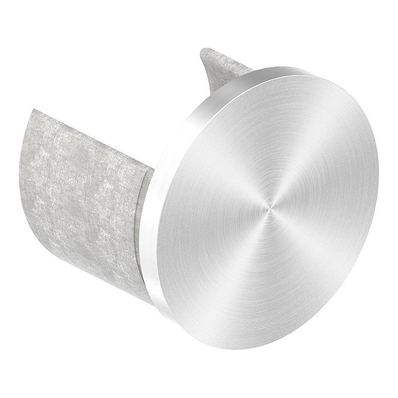 Endkappe, flach, für Nutrohr 42,4mm, V2A