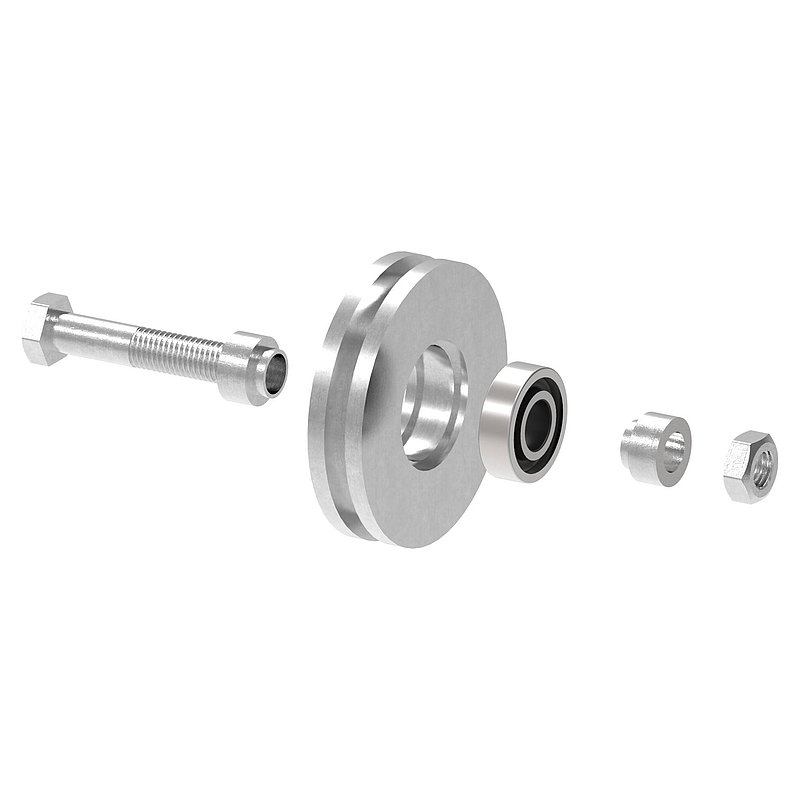 Schiebetorrolle mit U-Rille