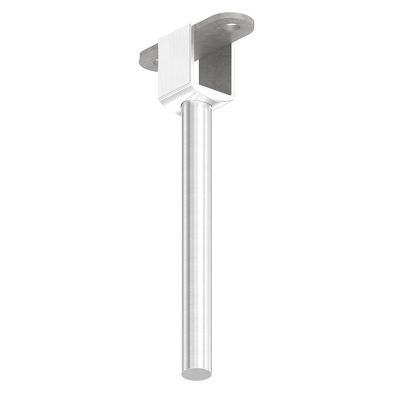 Goupille avec plaque de raccordement pour main courante LED, pleine, V2A