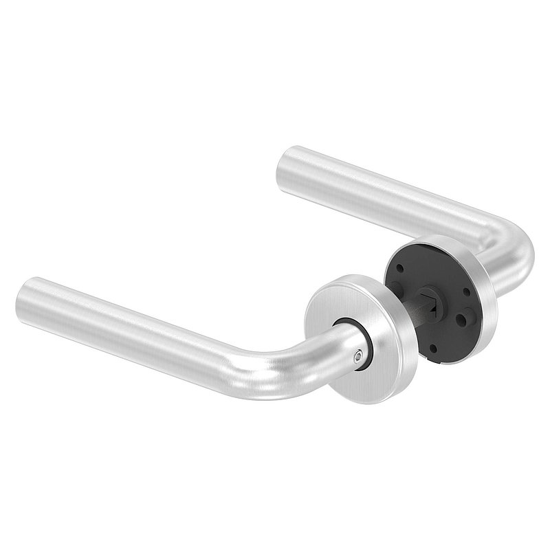 Pair of lever handles, rotatable, AISI304