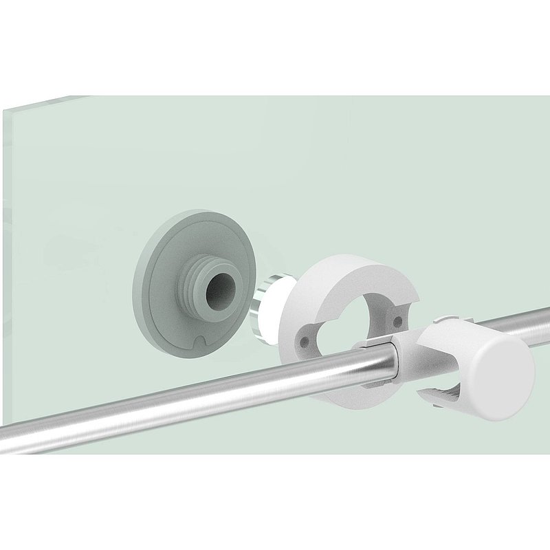 Brenk Halter Ø 50mm, Kunststoff, reinweiß