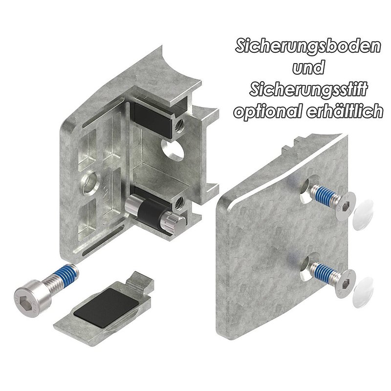 Glasklemme Mod. 35, Anschluss: 42,4mm, Zink roh