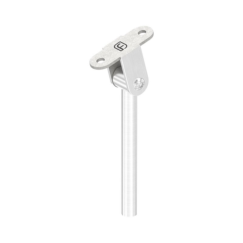 Goupille avec plaque de raccordement et articulation pour main courante LED, V2A