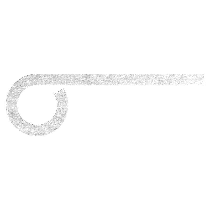 Anschweißband für Ø 16mm, L: 75mm