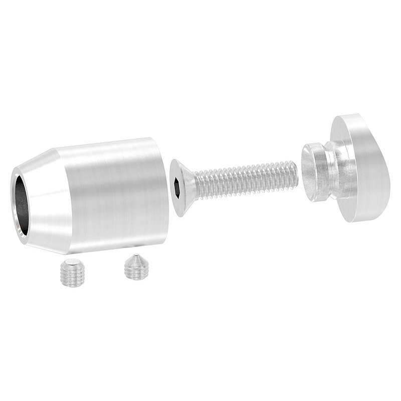 Querstabhalter (zum Stoßen vorne)für 42,4mm Rohr, Bohrung vorne 12,2mm, V2A