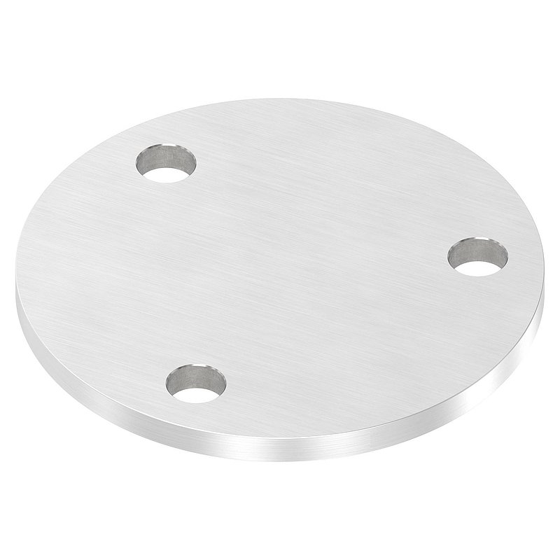 Ankerplatte Ø 100x6mm, mit Längsschliff, V2A