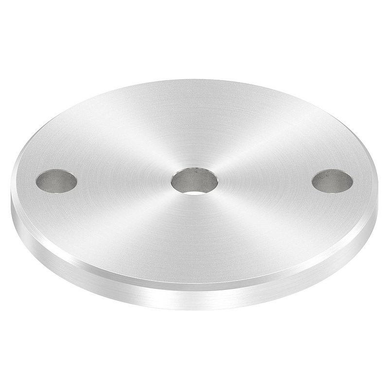 Anchor plate Ø 100x8mm, with bevelled edge and chamfer, AISI304
