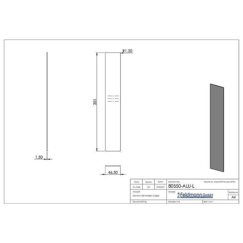 Endkappe für Aluprofil 80100-ALU, max. 41° Schräge