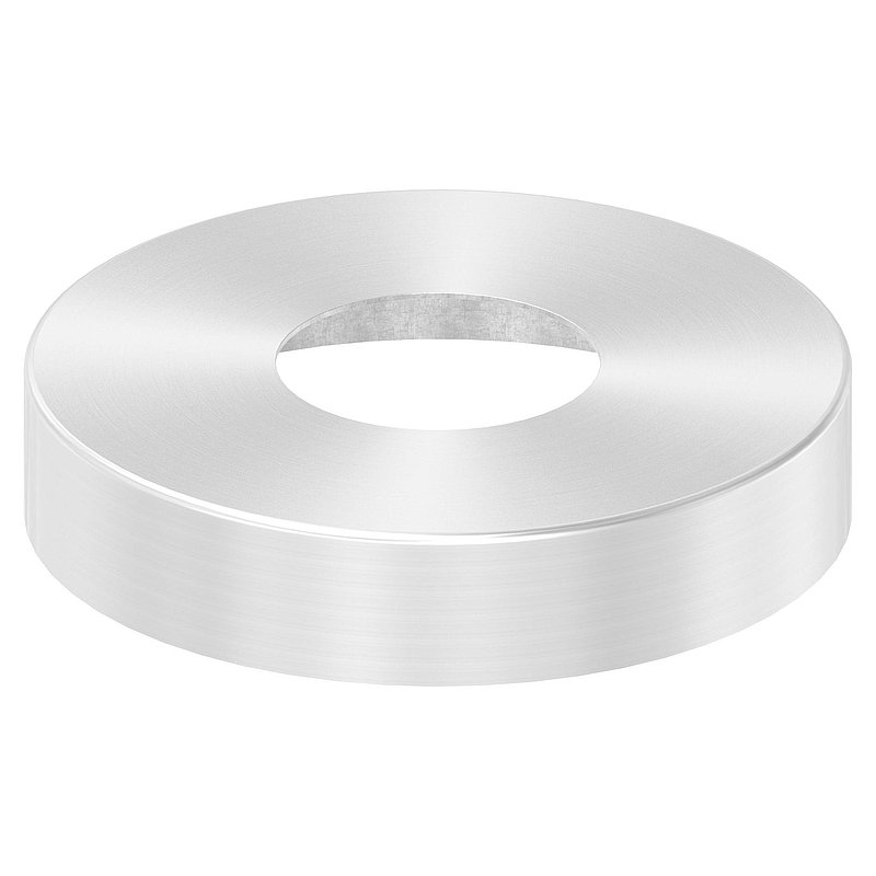 Abdeckrosette, 125x25mm, mit Bohrung 49mm, V2A