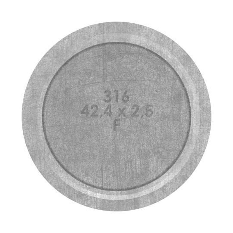 Rohrabschlussstopfen mit Stift für Rohr 42,4x2,5mm, V4A