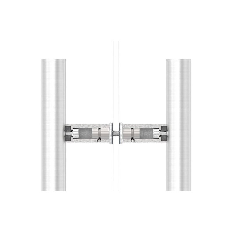 Support de tube - pour raccordement en tube de Ø 33,7mm, V2A
