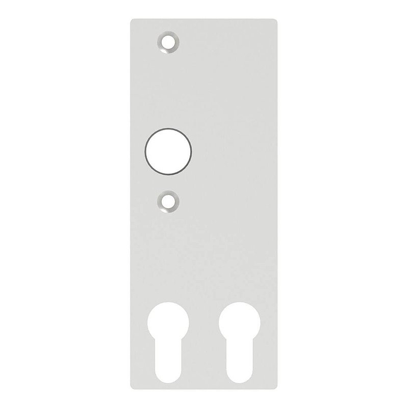 Plaque longue pour poignée de porte, pour 2 cylindres de porte