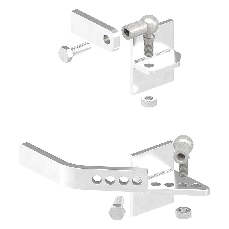Hebetorbeschlag für Metallpfosten, Edelstahl V2A