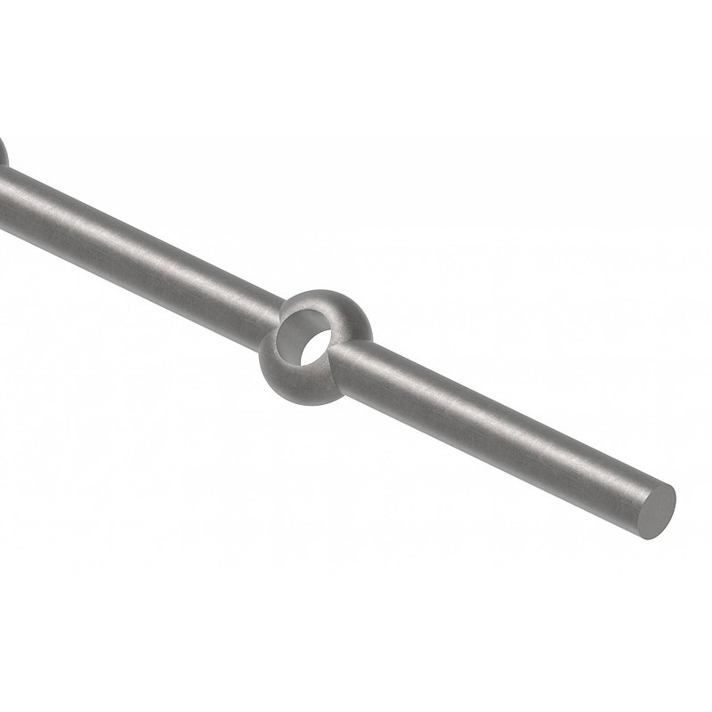 Lochleiste S235JR, 16mm, Lochabstand 126mm, 2000mm