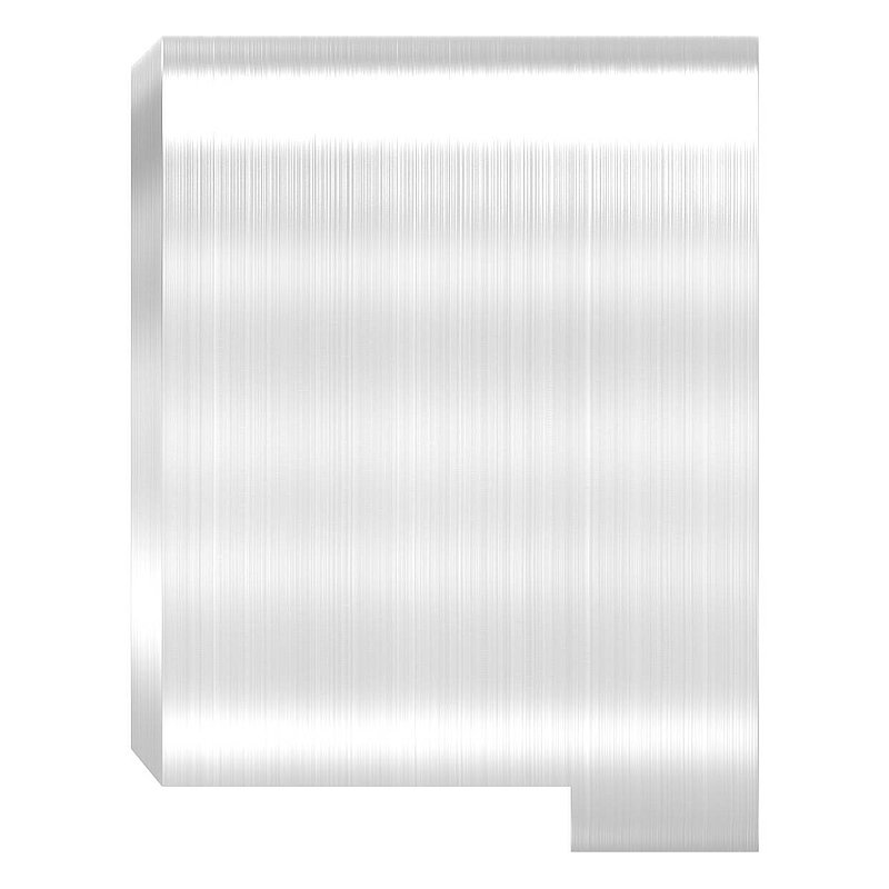 Wall mounting for slotted tube 42.4 mm, left, AISI316