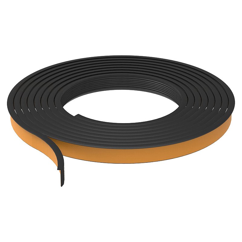 Abschlussdichtung, EPDM, 6000mm, schwarz