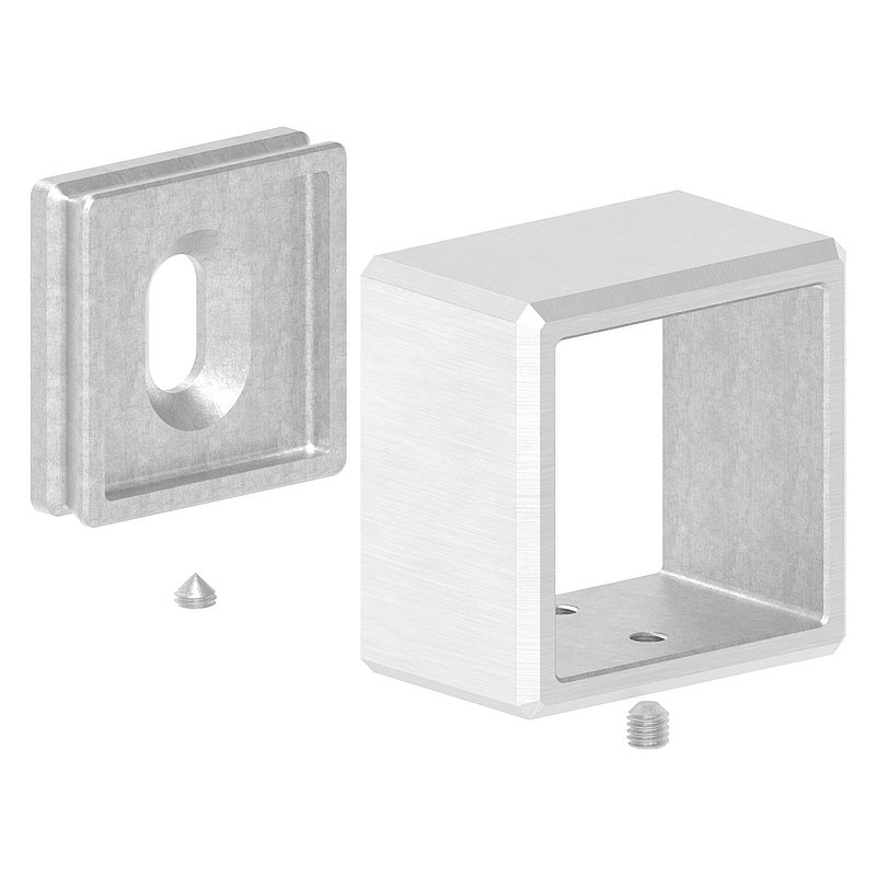 Wandbefestigung für Quadratrohr 40x40mm, V2A