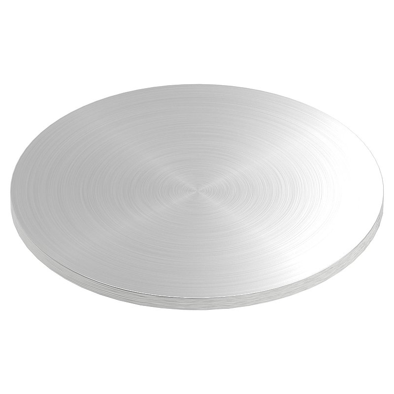 Round plate Ø 100x4mm, with round grinding, AISI304