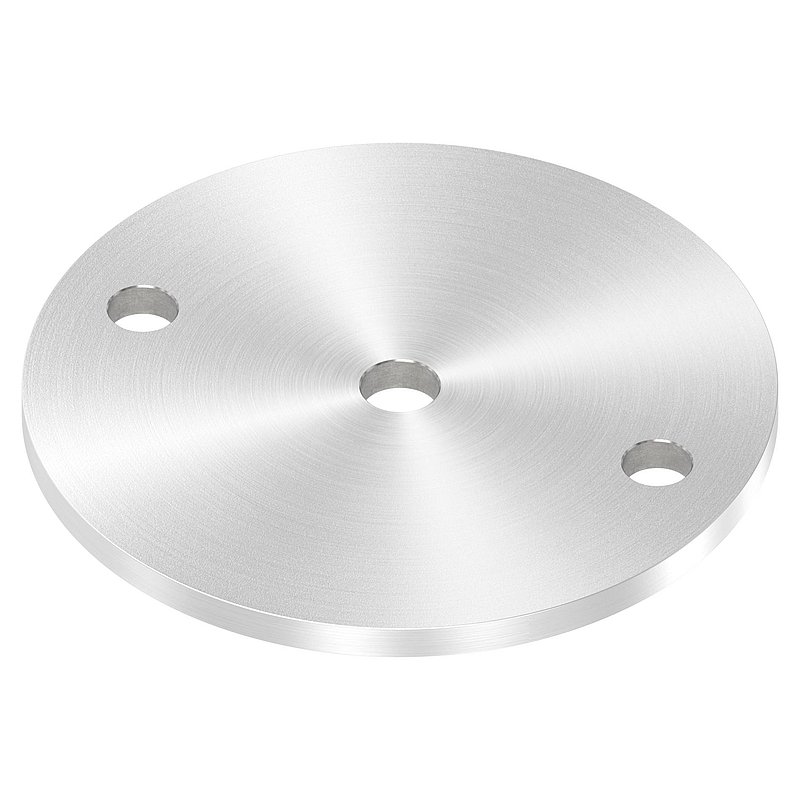 Anchor plate Ø 120x6mm, with round grinding, AISI304